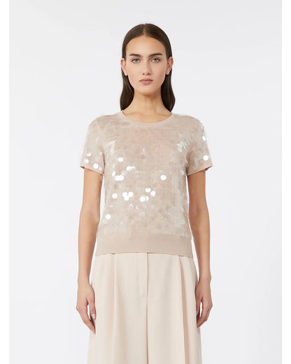 Saio Virgin Wool Knit In Pink by Max Mara - view 3