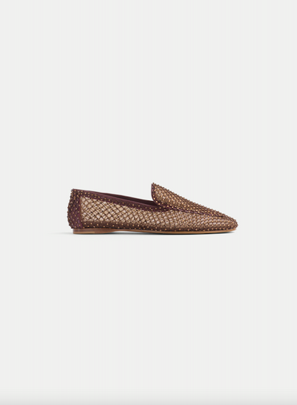 CHOCOLAT MESH STRASS LOAFER