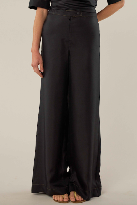 La Prestic Ouiston Giudecca silk pant in black