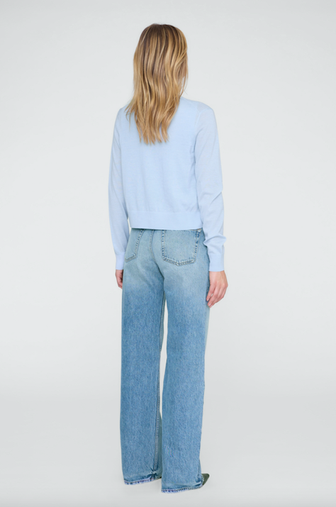 MONI CROP CARDIGAN - PALE BLUE