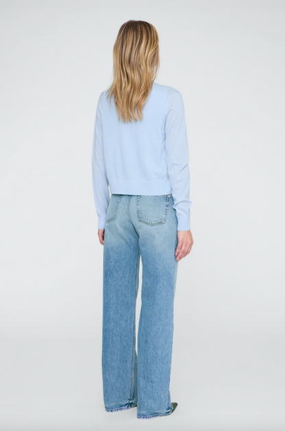 MONI CROP CARDIGAN - PALE BLUE