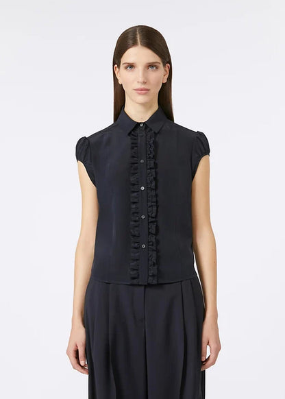 Skipper Silk Shirt In Navy by Max Mara - view 1