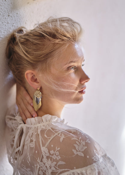 SPARKLE EARRING 3 LAYER GOLD