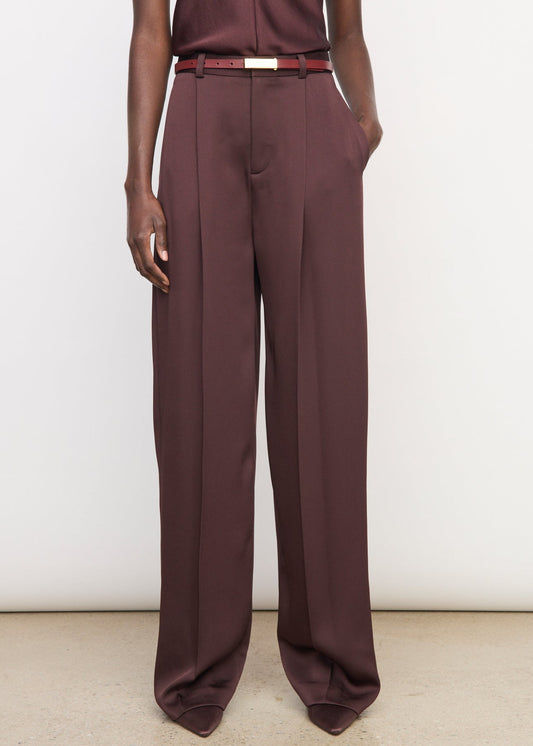 MID RISE  LEG PLEATED FRONT TROUSER