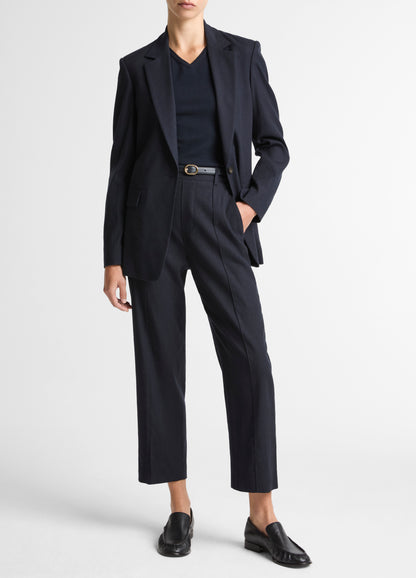 LINEN SINGLE BREASTED BLAZER COASTAL