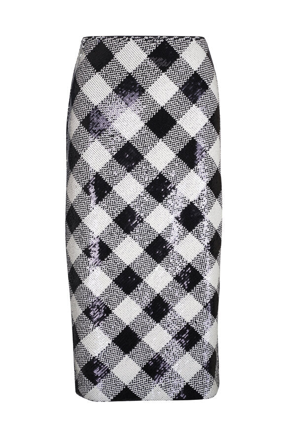 ALLORA SEQUIN CHECK SKIRT