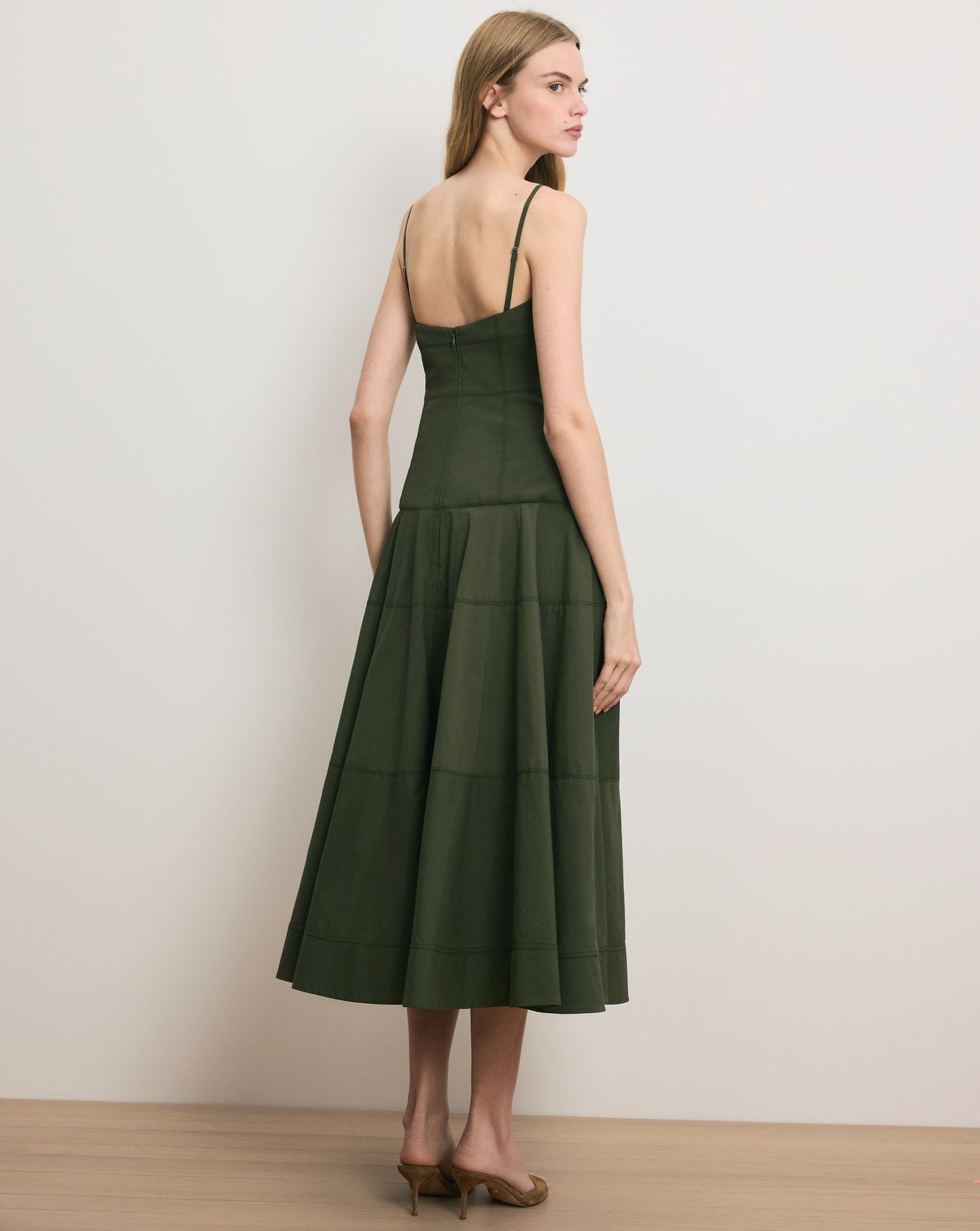 Ilona Midi Dress in Army