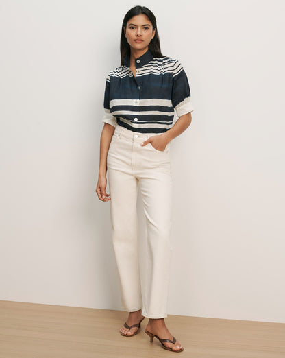 Hollandale Striped Shirt in Navy/Dove