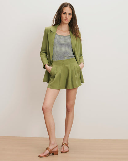 Sandra Square Neck Knit Tank in Navy/Cactus/Off White