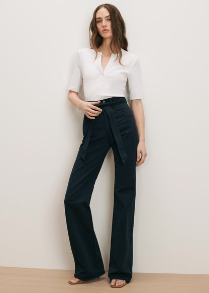 Rosanna Corset Wide Leg Pant in Navy