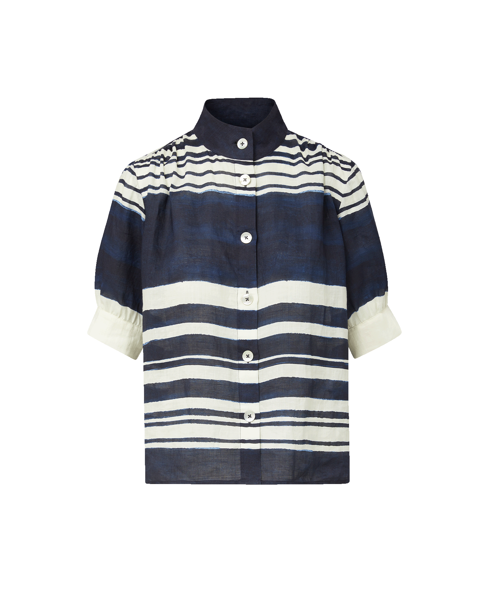 Hollandale Striped Shirt in Navy/Dove
