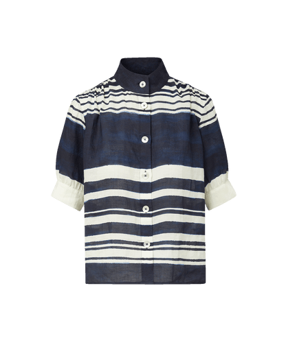Hollandale Striped Shirt in Navy/Dove