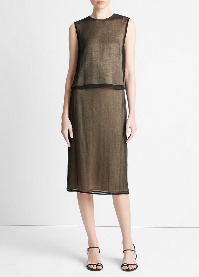 BEADED BOARDER SHEER SHELL TOP