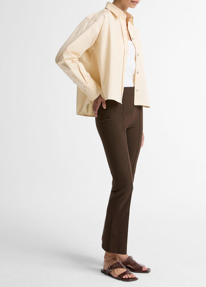 NIKI MID RISE PINTUCK CROP FLARE PANT WILLOW