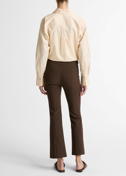 NIKI MID RISE PINTUCK CROP FLARE PANT WILLOW