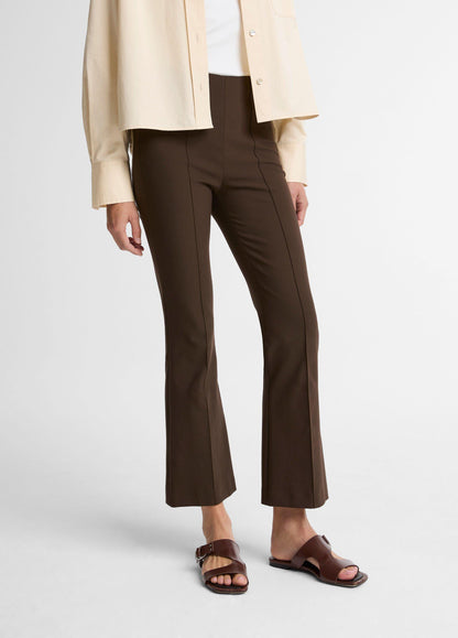 NIKI MID RISE PINTUCK CROP FLARE PANT WILLOW
