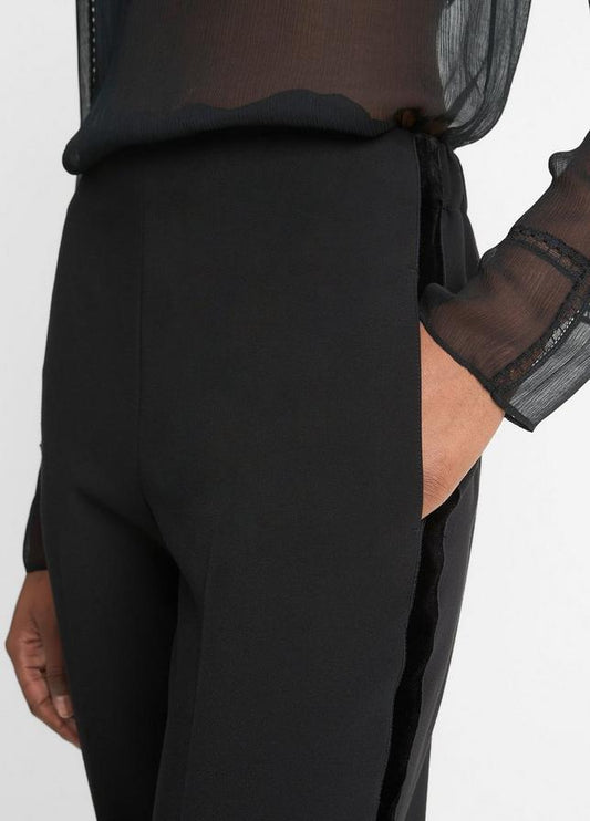 VELVET TRIM PULL ON PANT