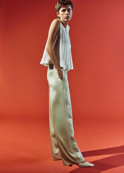 MID RISE SIDE STRAP PULL ON PANTS