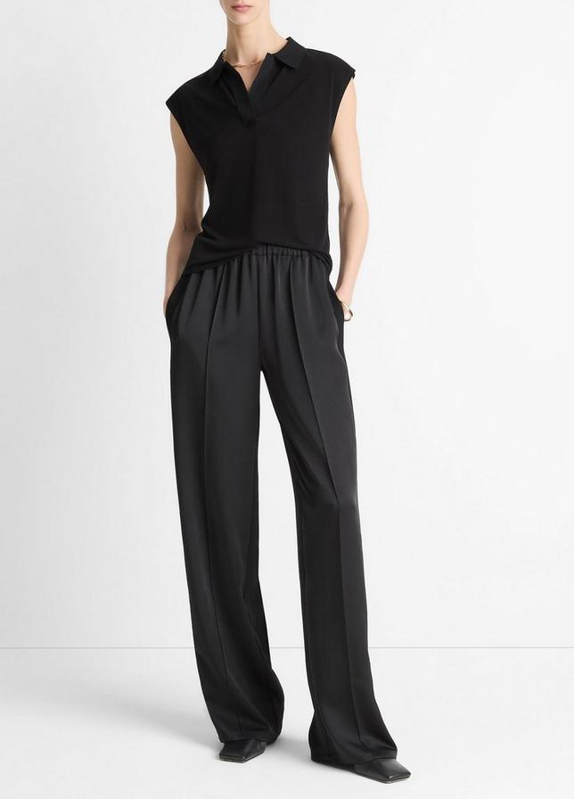 MID RISE SIDE STRAP PULL ON PANTS