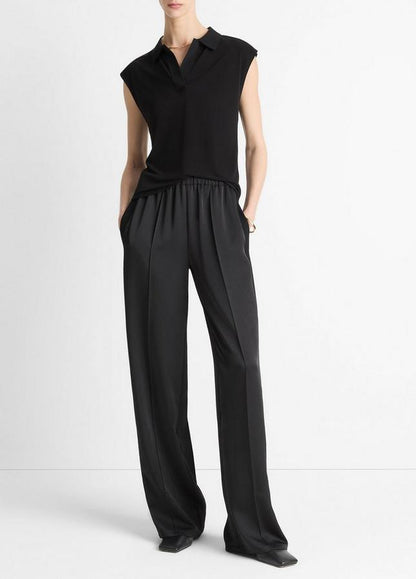 MID RISE SIDE STRAP PULL ON PANTS