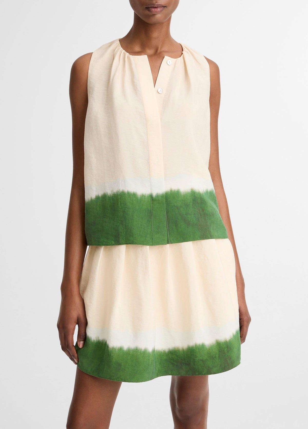 Dip Dye A-Line Sleeveless Top by Vince - view 2