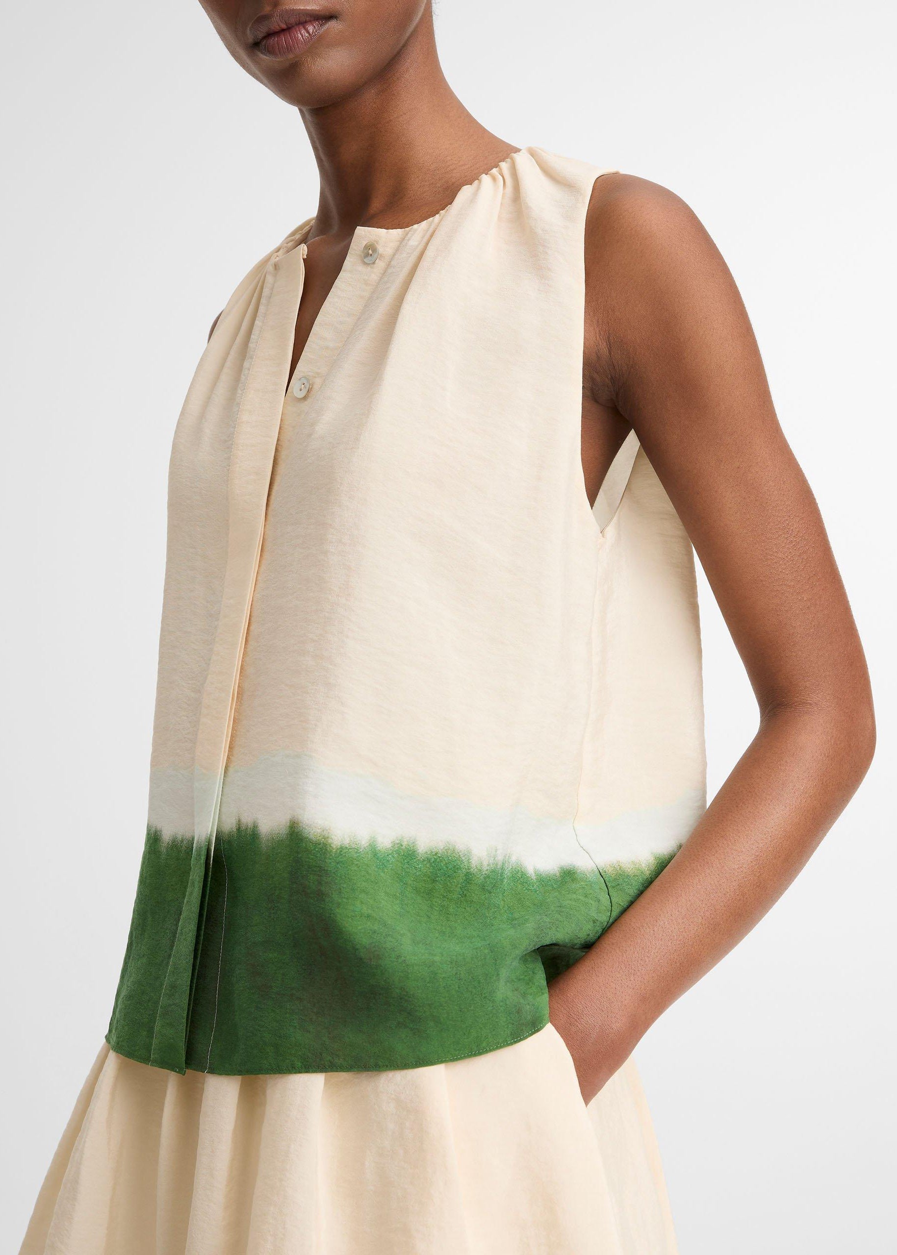 Dip Dye A-Line Sleeveless Top by Vince - view 1