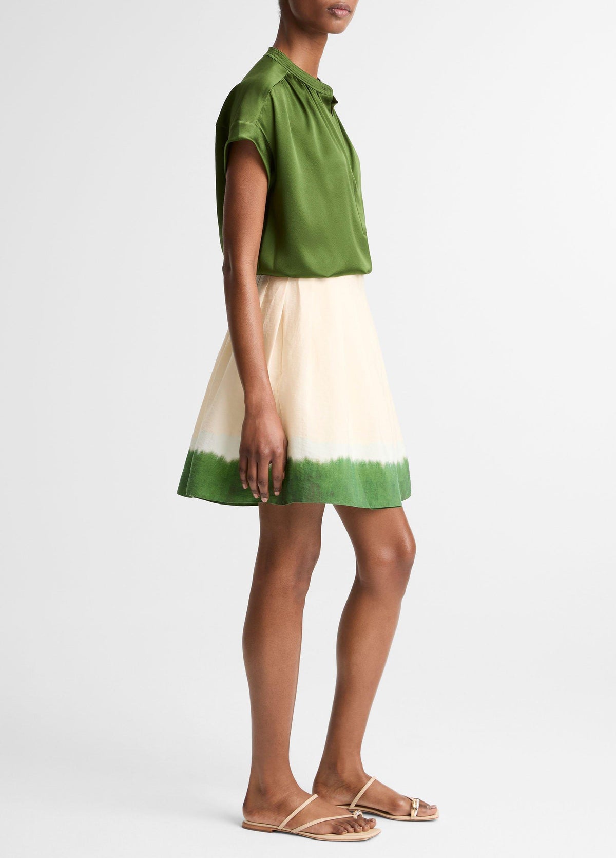 Dip Dye Pleated Skirt by Vince - view 2