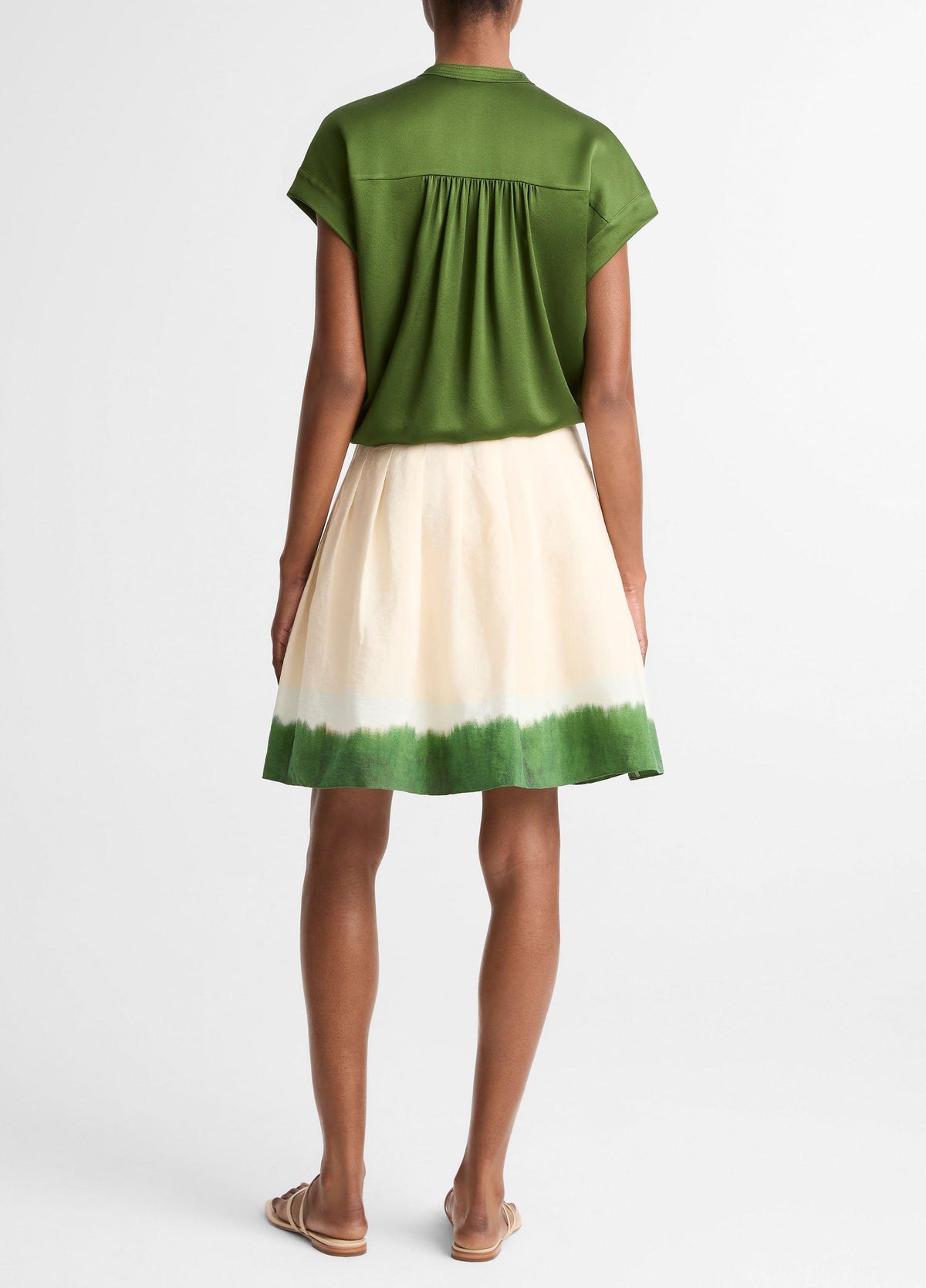 Dip Dye Pleated Skirt by Vince - view 3