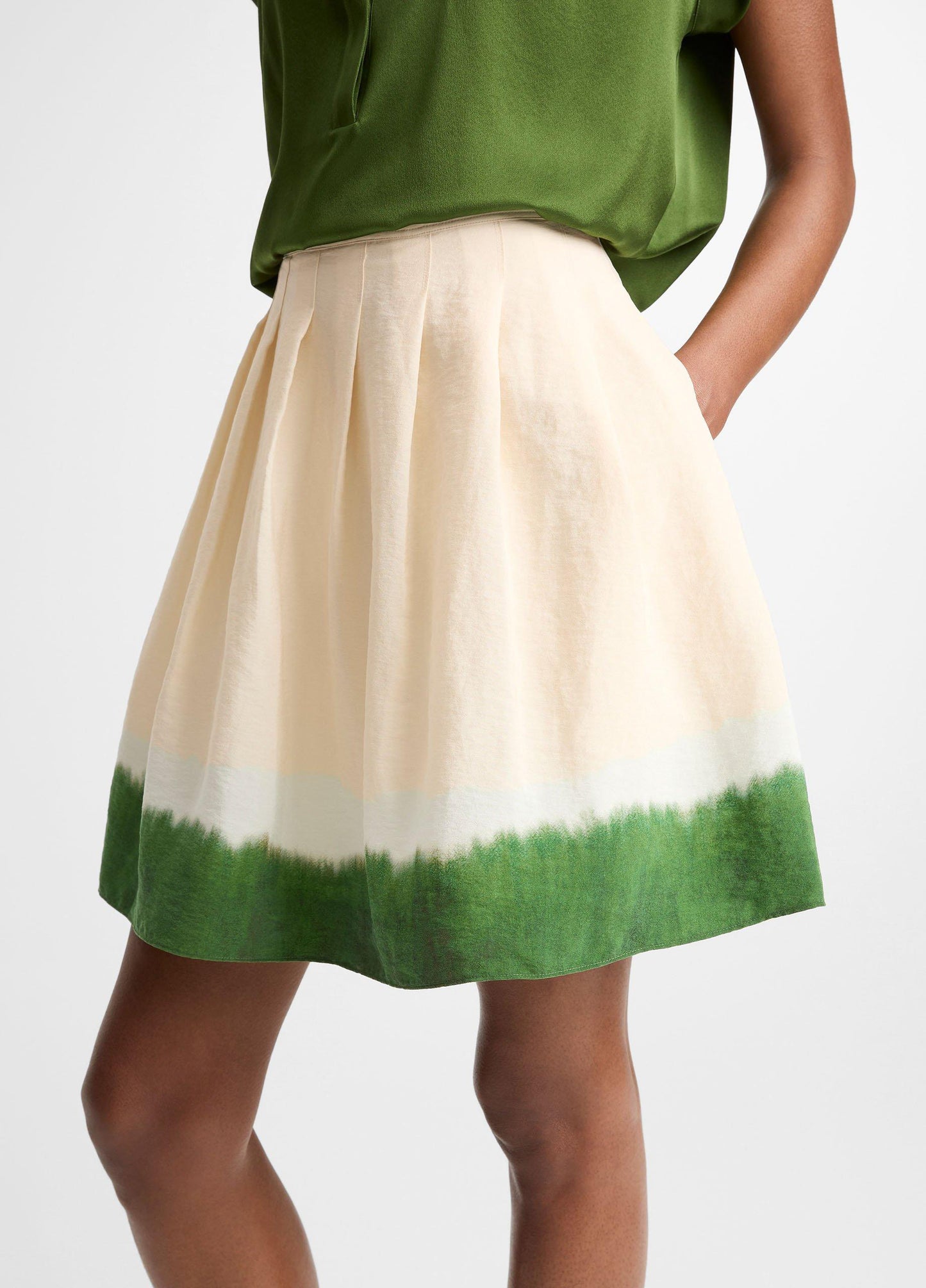 Dip Dye Pleated Skirt by Vince - view 4