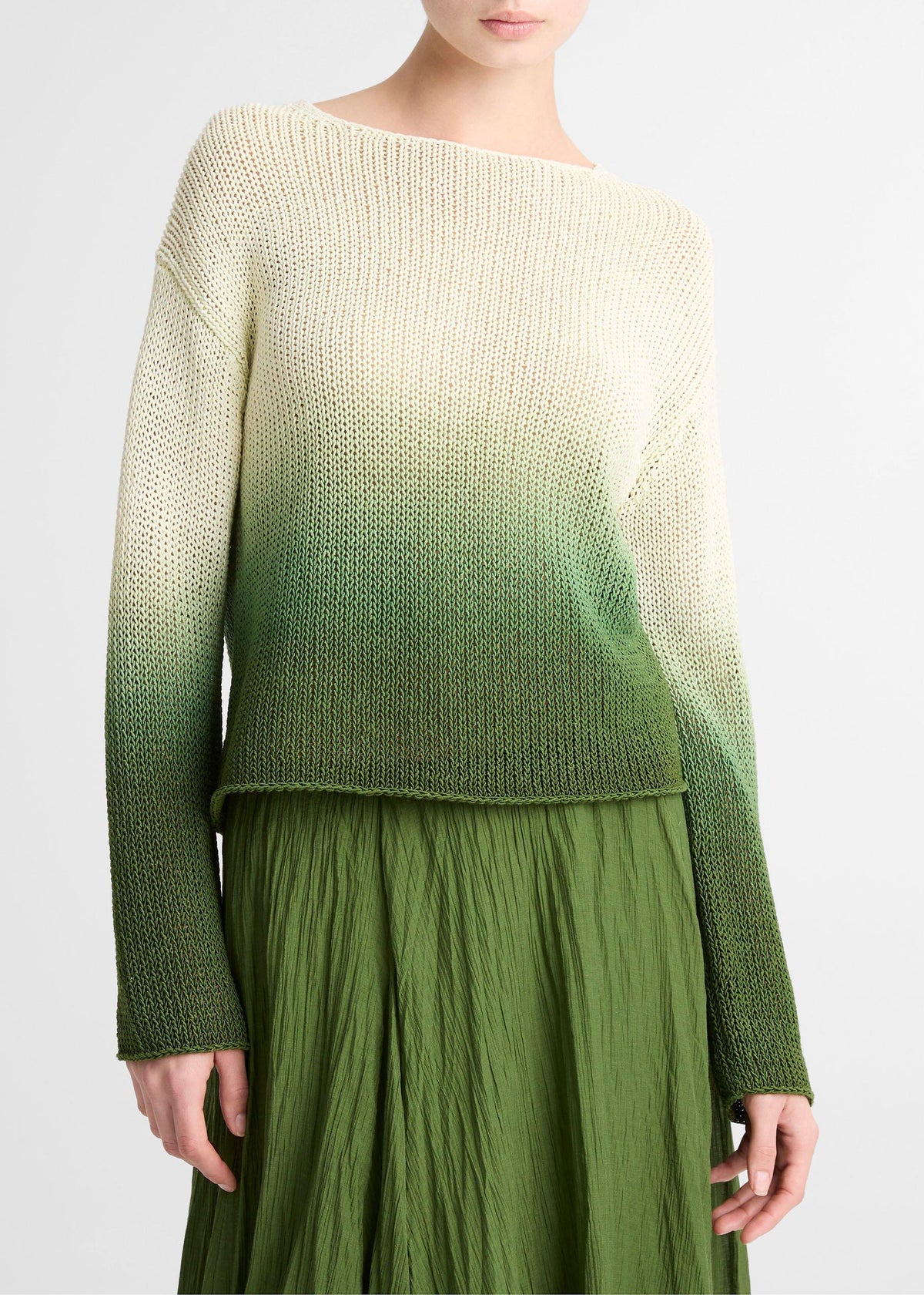 Dip Dye Italian Cotton Pullover by Vince - view 1
