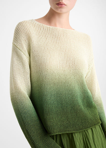 Dip Dye Italian Cotton Pullover by Vince - view 2