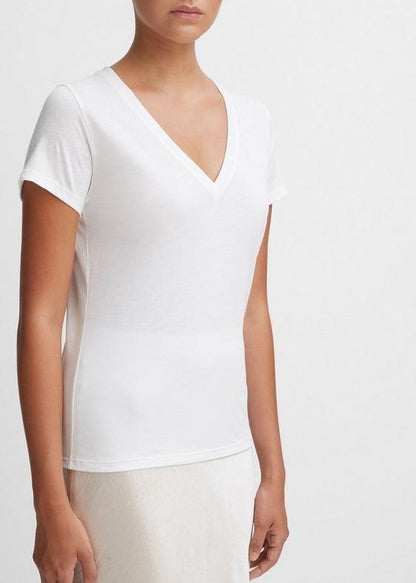 ESSENTIAL PIMA COTTON V-NECK T-SHIRT