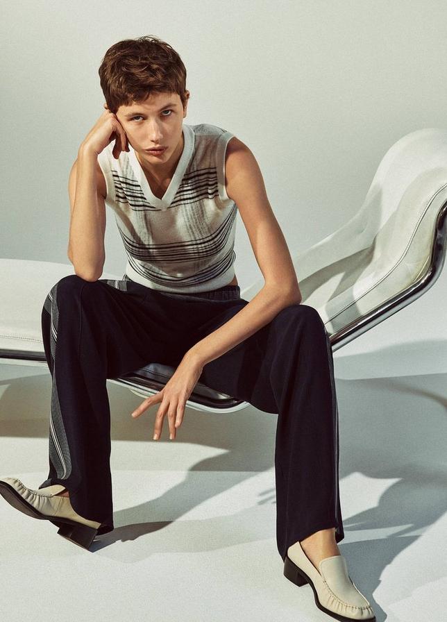 HANDKERCHIEF STRIPE PULL ON PANTS