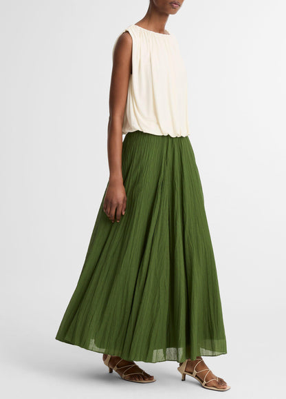 Crinkled Maxi Skirt Herb by Vince - view 2