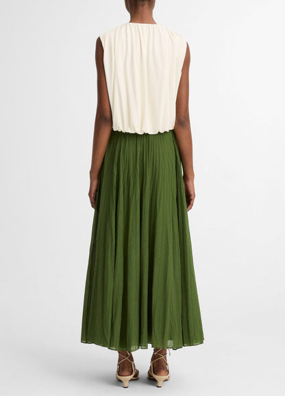 Crinkled Maxi Skirt Herb by Vince - view 3