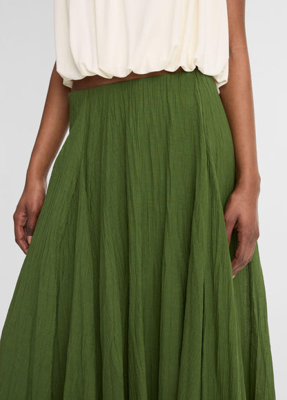Crinkled Maxi Skirt Herb by Vince - view 4