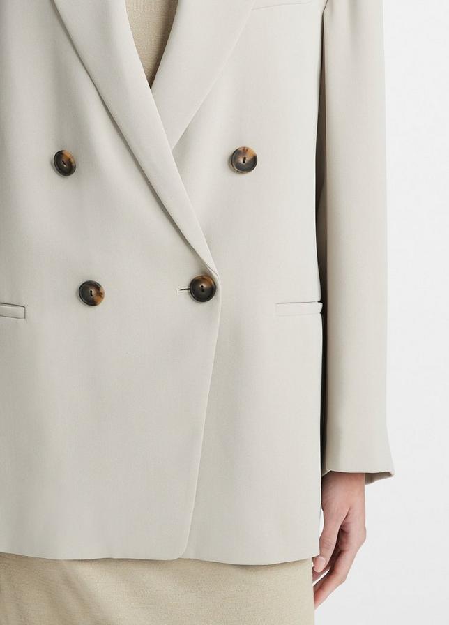 SEPIA CREPE DOUBLE BREASTED BLAZER