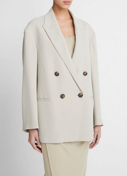 SEPIA CREPE DOUBLE BREASTED BLAZER