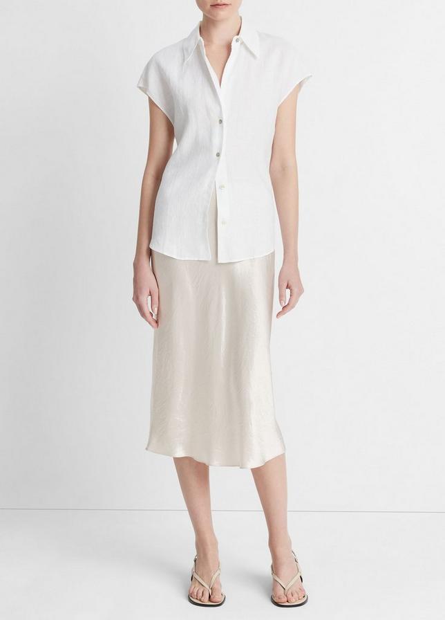 CAP SLV BUTTON DOWN BLOUSE