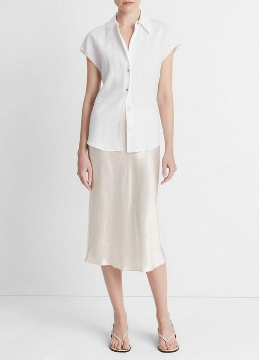 CAP SLV BUTTON DOWN BLOUSE