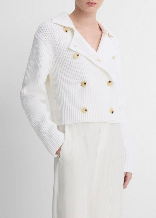 DOUBLE BREASTED SWEATER JACKET