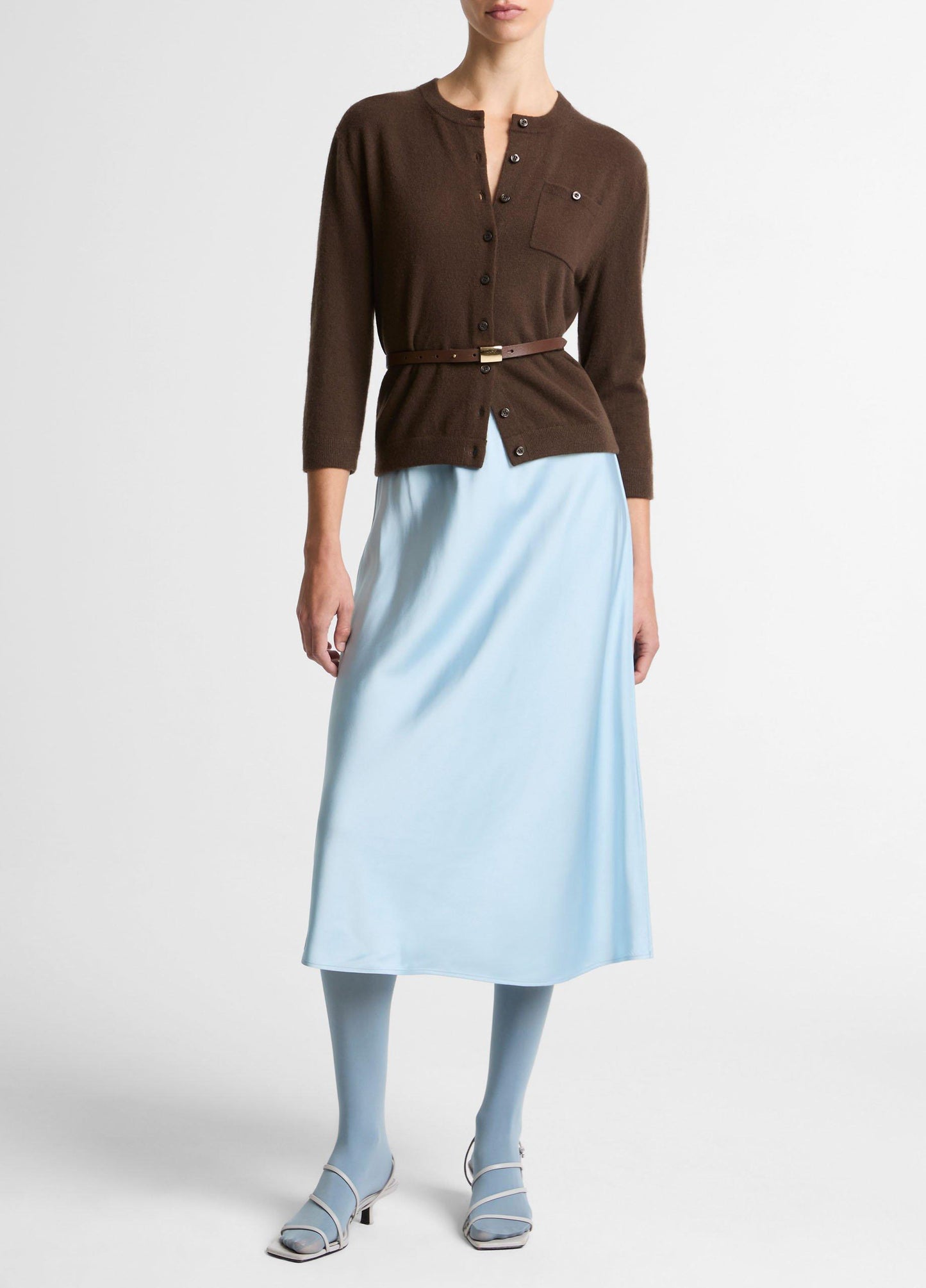 MATTE SATIN SLIP SKIRT CLEARWATER