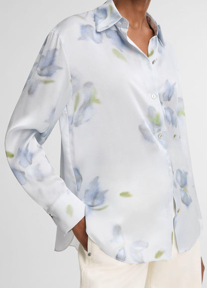 PETAL BLUR RELAXED SHIRT SOFT GREY
