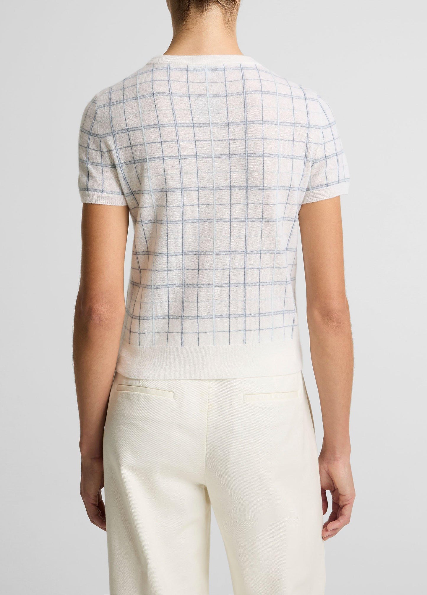 PLAID S/S CREW LAGOON COMBO