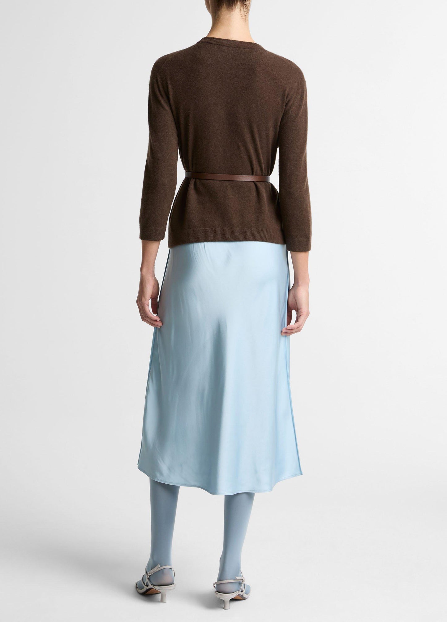 MATTE SATIN SLIP SKIRT CLEARWATER