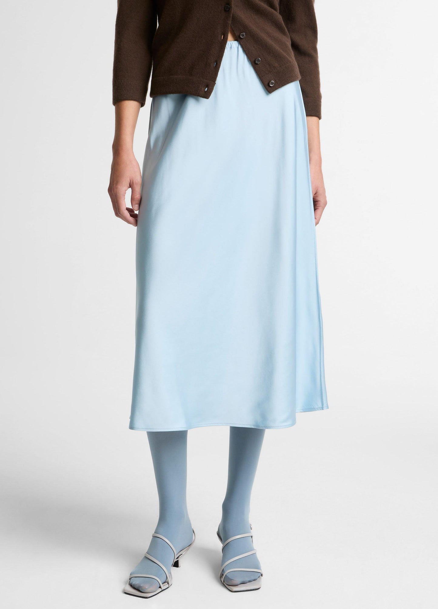 MATTE SATIN SLIP SKIRT CLEARWATER