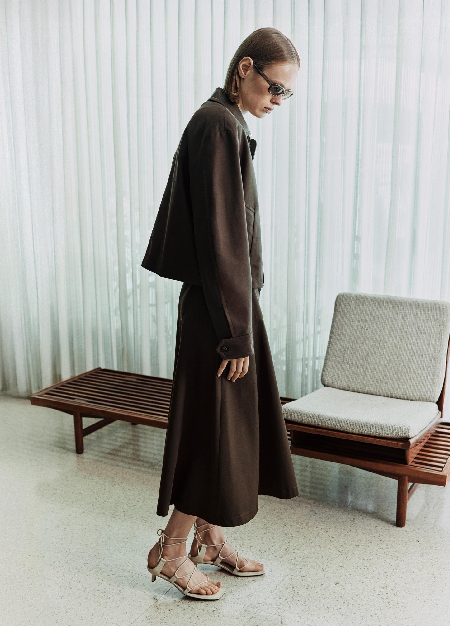 UTILITY FULL SKIRT COTTON STRETCH