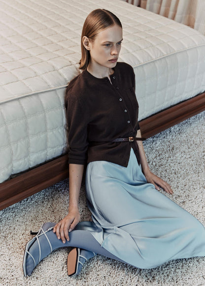 MATTE SATIN SLIP SKIRT CLEARWATER