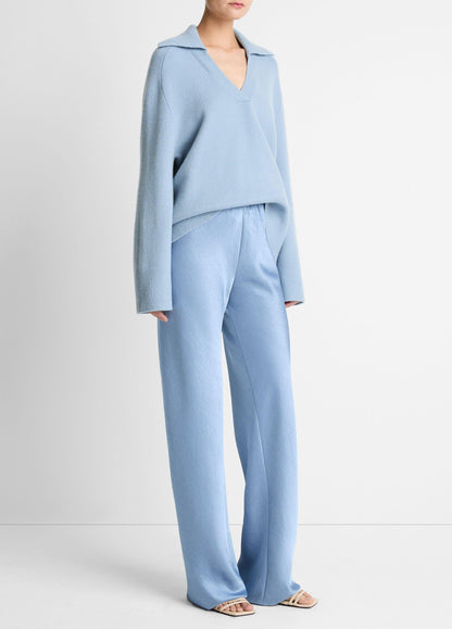 PACIFIC HIGH WAIST FLUID SATIN BIAS PANTS