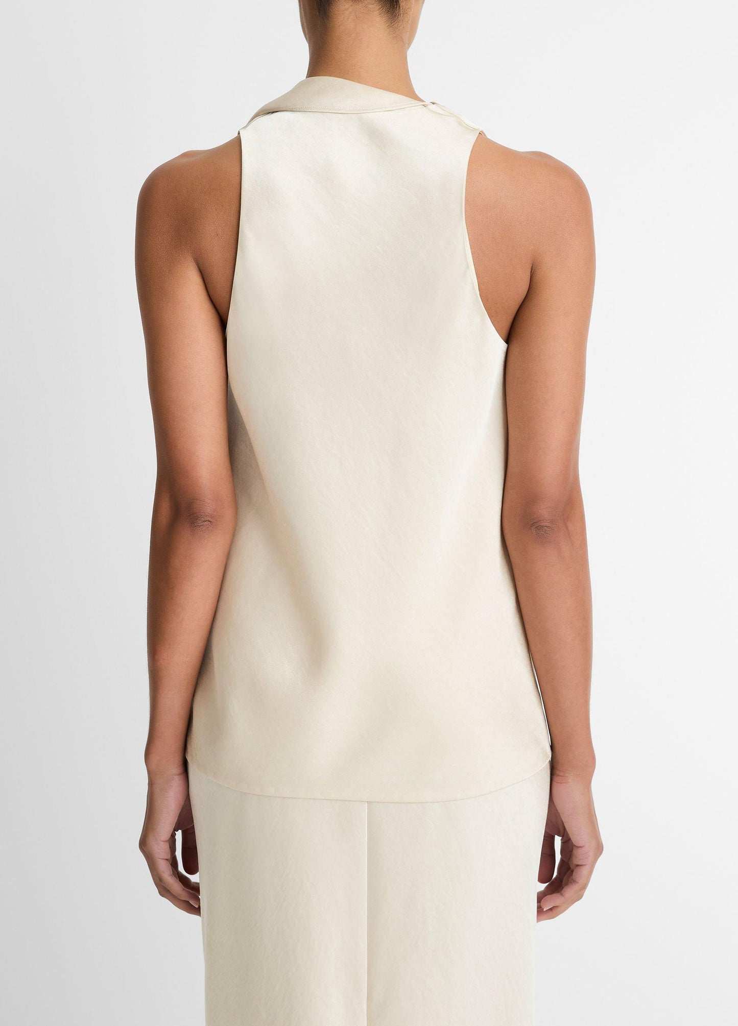 FLUID SATIN SCARF TOP